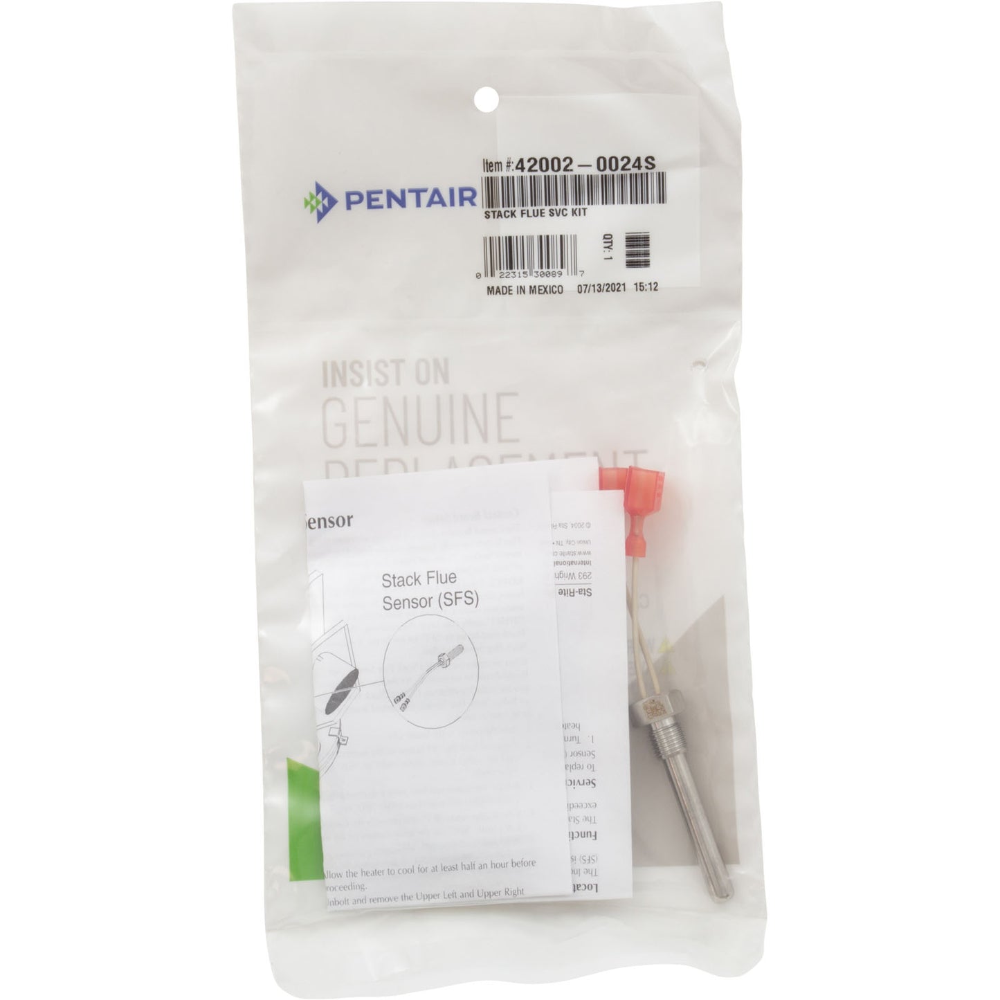 Stack Flue Sensor, Pentair MasterTemp/Max-E-Therm, Service Kit