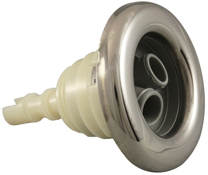 Pistola Jet Intl, WW Poly Strm, 3-3/8" fd, TwinRoto, lisa, acero inoxidable/gris, rosca