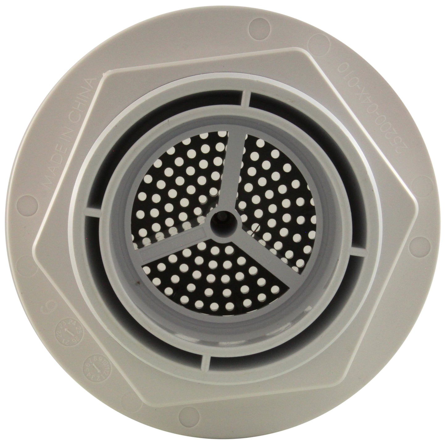 Conjunto de succión, CMP, 2" S, 3-5/16" hs, 170 GPM, gris clásico