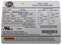 Pump, Balboa Ultimax, 230V, 56FR, 5.0HP, 2-Spd, 16.4A/4.8A, 2"