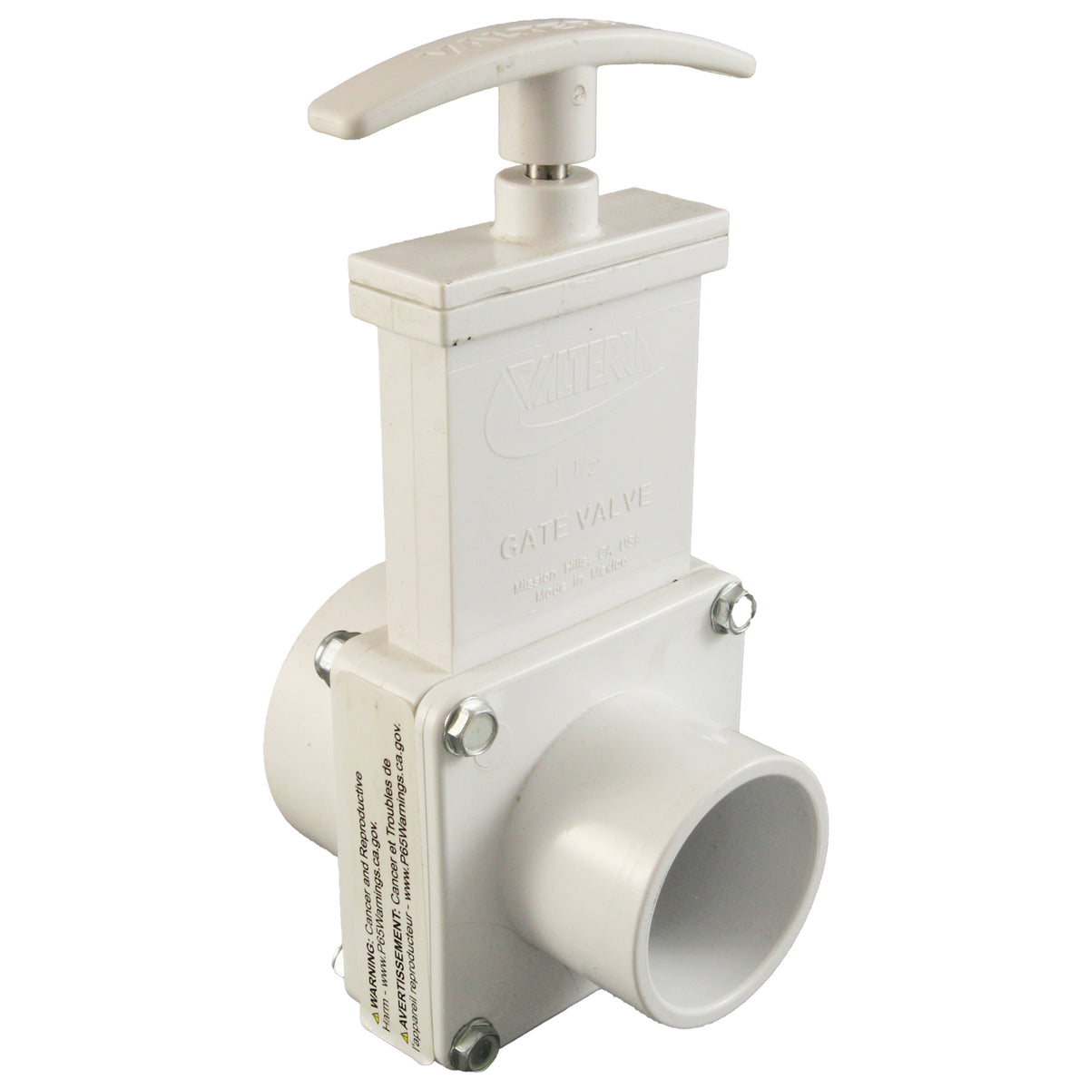Gate Valve, 3 pc, Valterra, 1-1/2"s x 1-1/2"spg, 45psi
