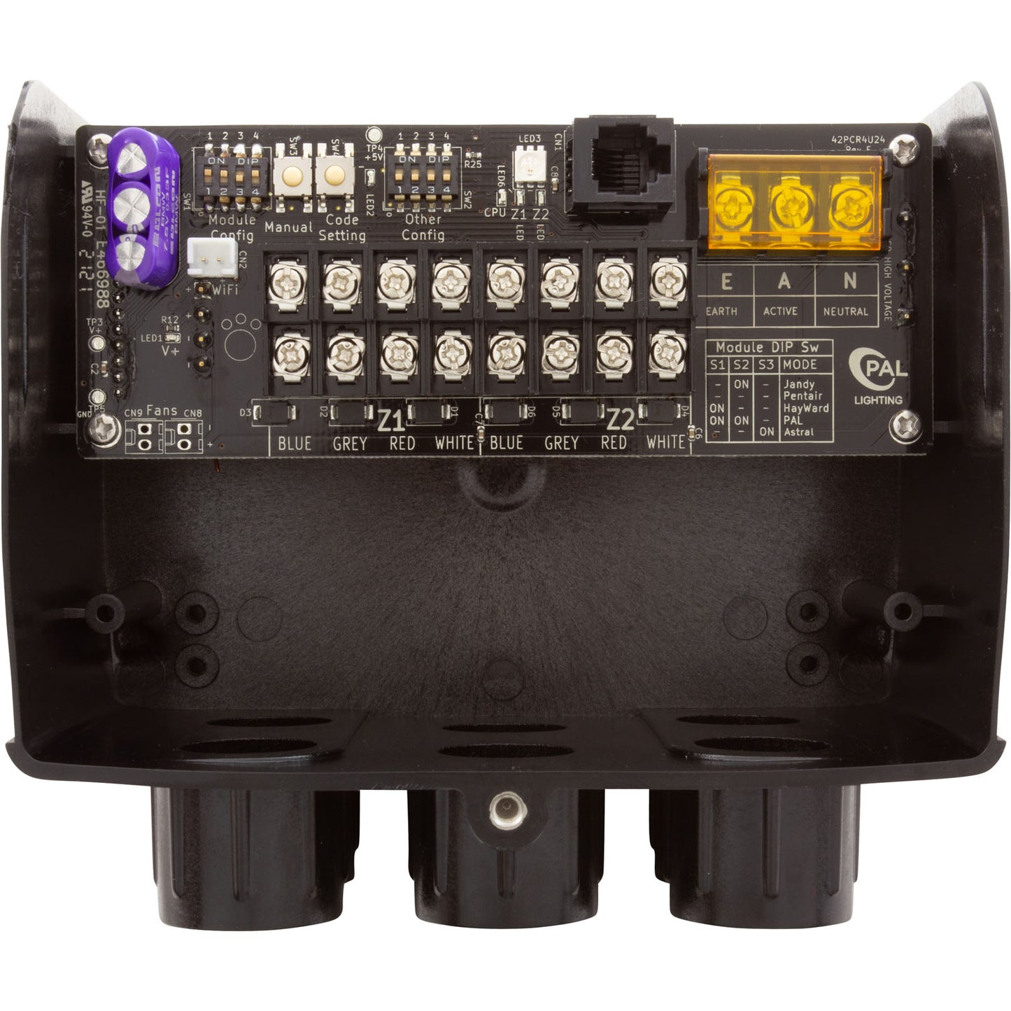 Transformateur de commande à distance à double zone multicolore PAL 60 W 12 V CC