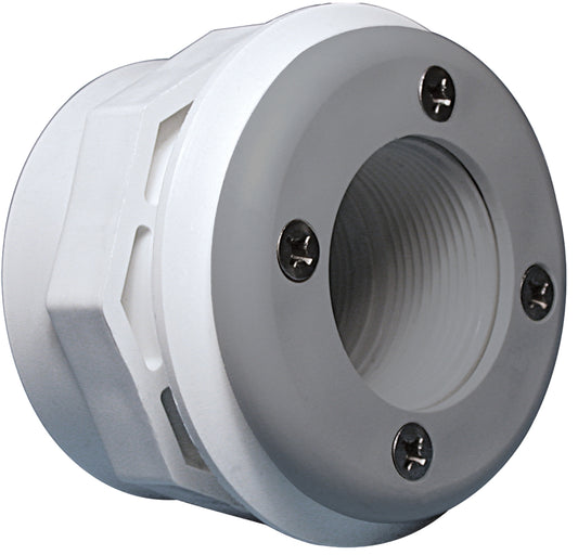 Wall Fitting, w/combo spacer/locknut 1-1/2"FPTx1-1/2"S, Gray