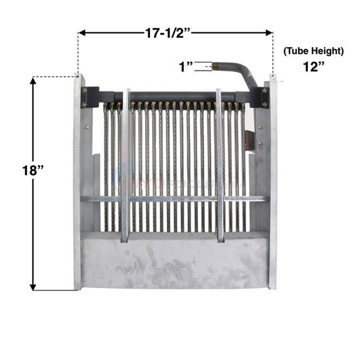 Burner Tray, Raypak, Model 333B/335B, with Burner, Sea Level