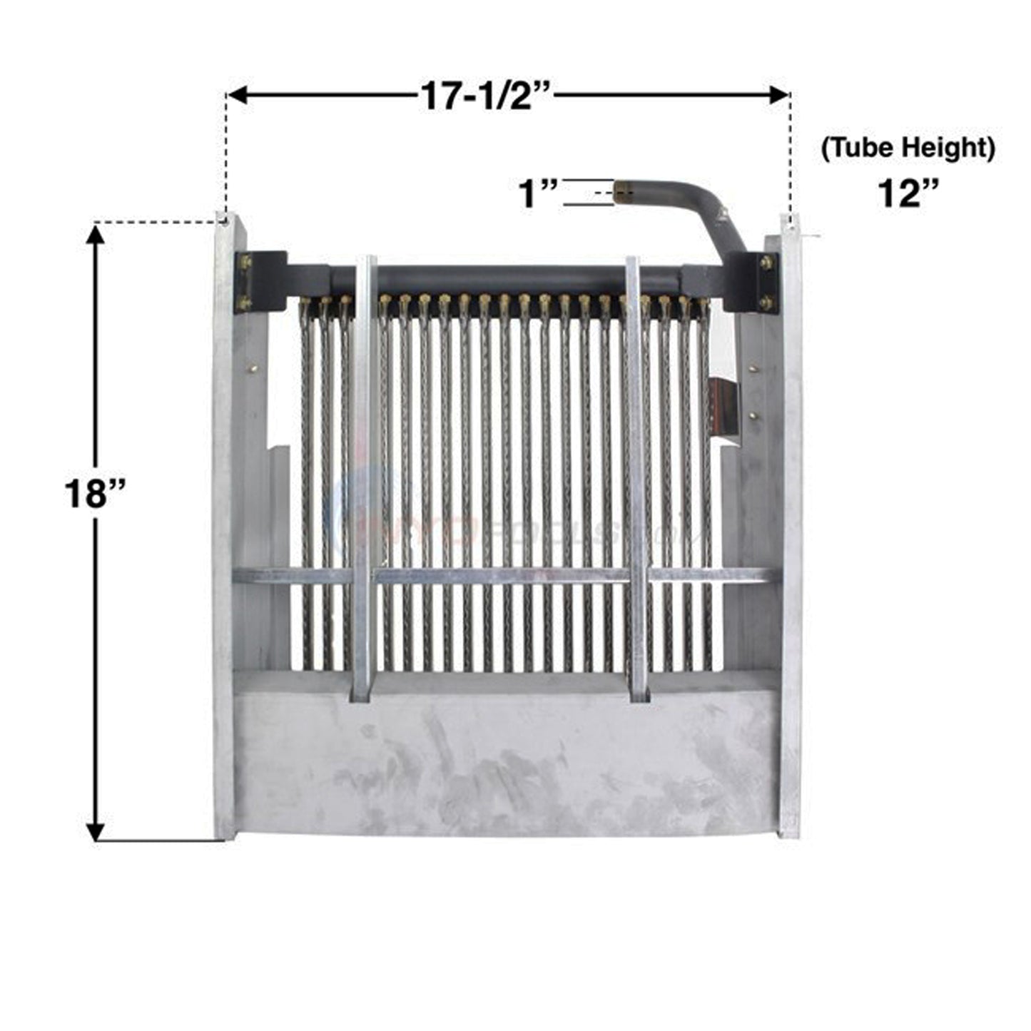 Burner Tray, Raypak, Model 333B/335B, with Burner, Sea Level