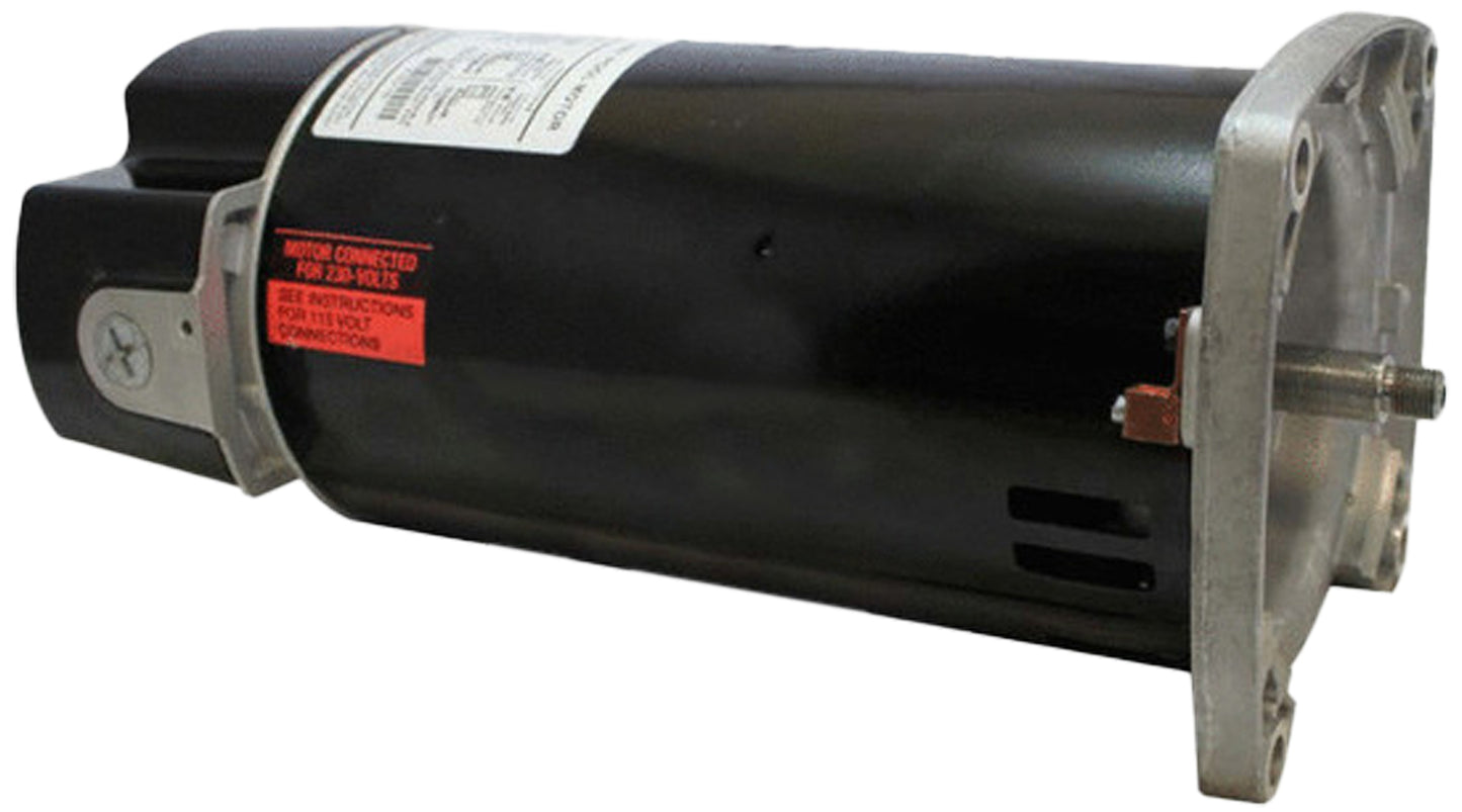 Moteur, Nidec/US Motor, 1,5 cv, 115/230 V, 1 vitesse, 48 Yfr, SQFL