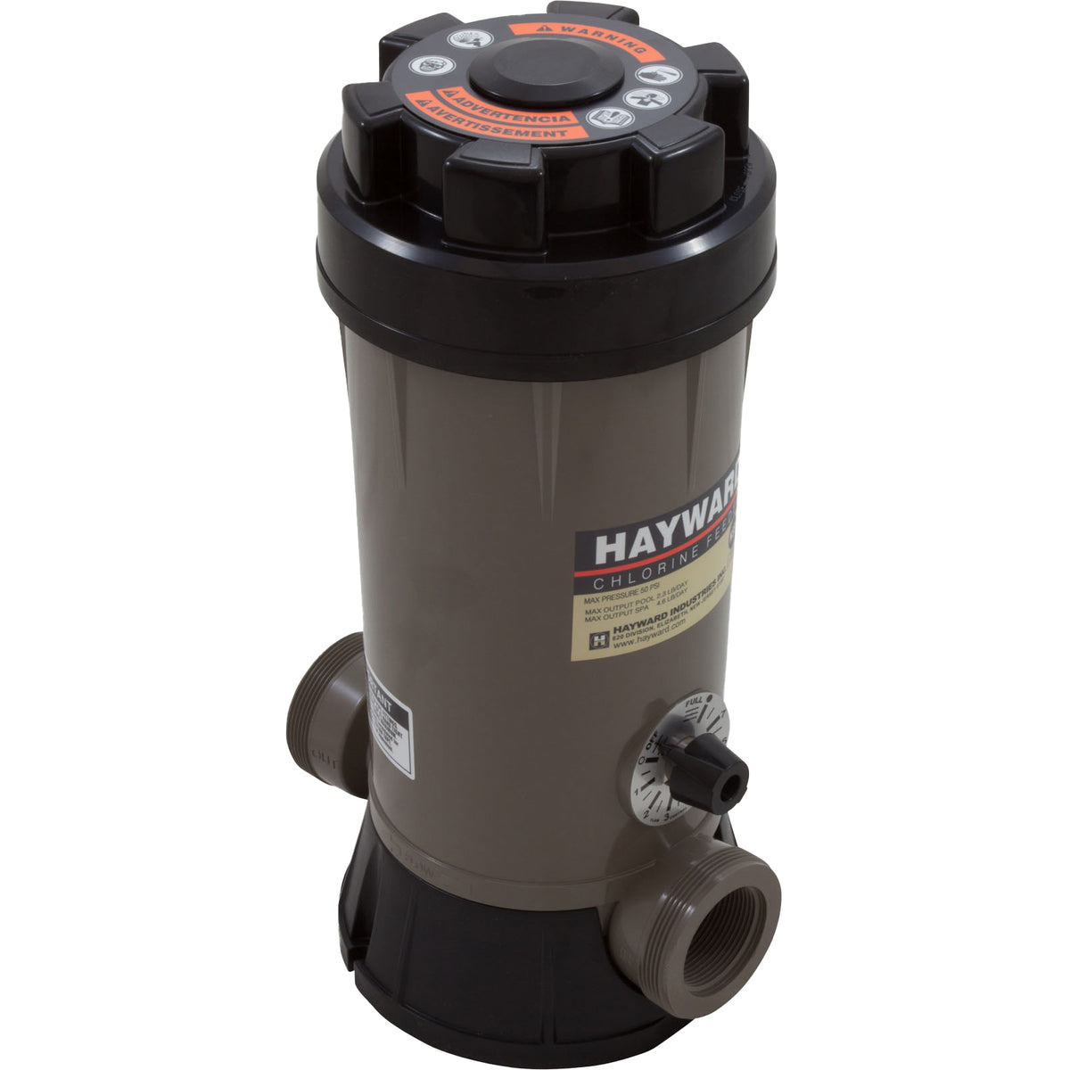Complete Chlorinator, Hayward CL200, 1-1/2" fhbt/fpt, French