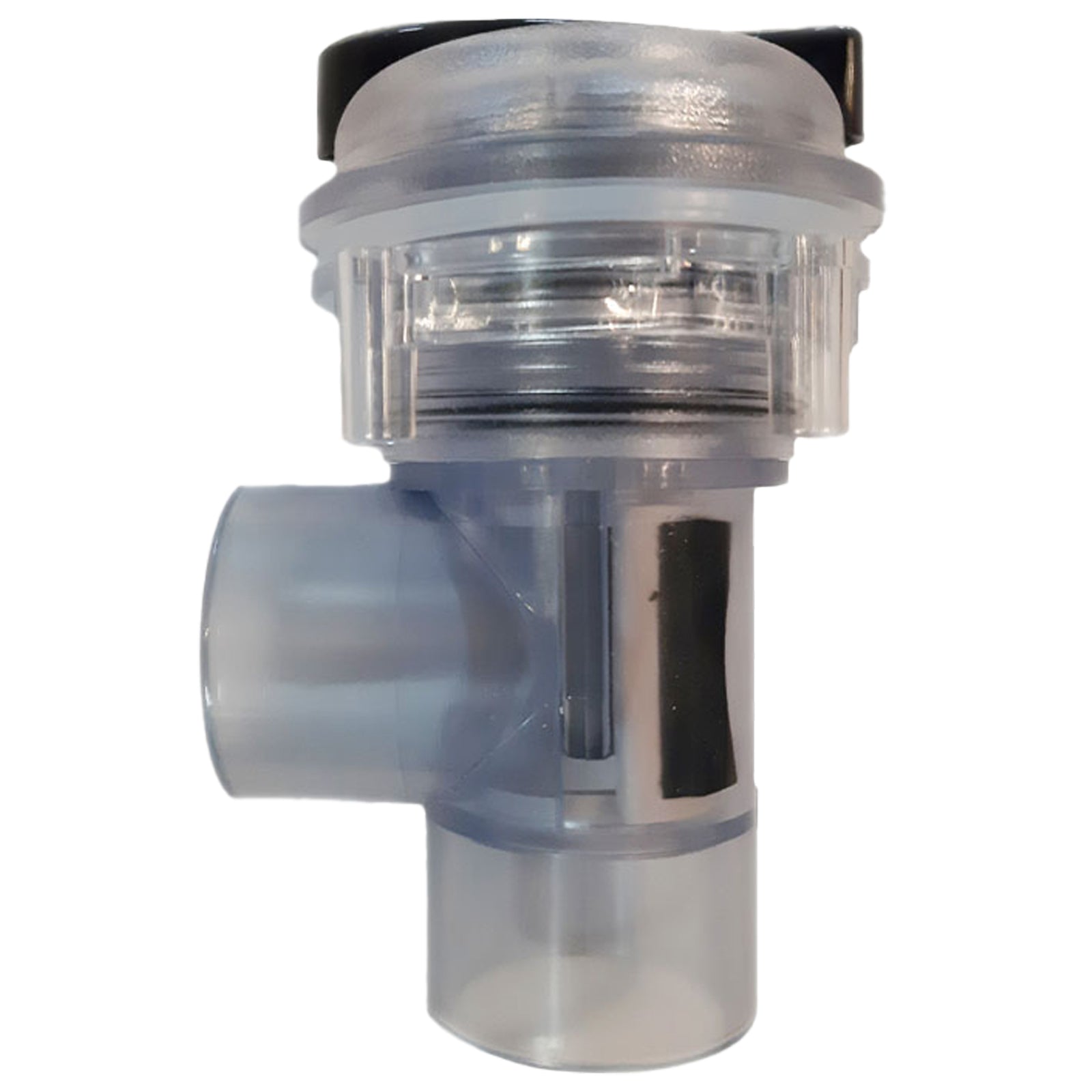 On/Off Valve, CMP Pro-Seal, 1"s, S-Handle, 2-1/16"hs, Clear/Blk