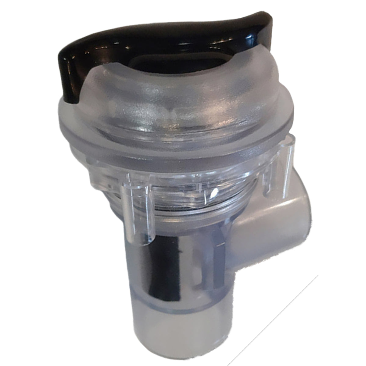On/Off Valve, CMP Pro-Seal, 1"s, S-Handle, 2-1/16"hs, Clear/Blk