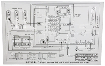 Control, ACC SmarTouch Digital 2000, 4 Pumps, 5.5kw, w/KP-2020