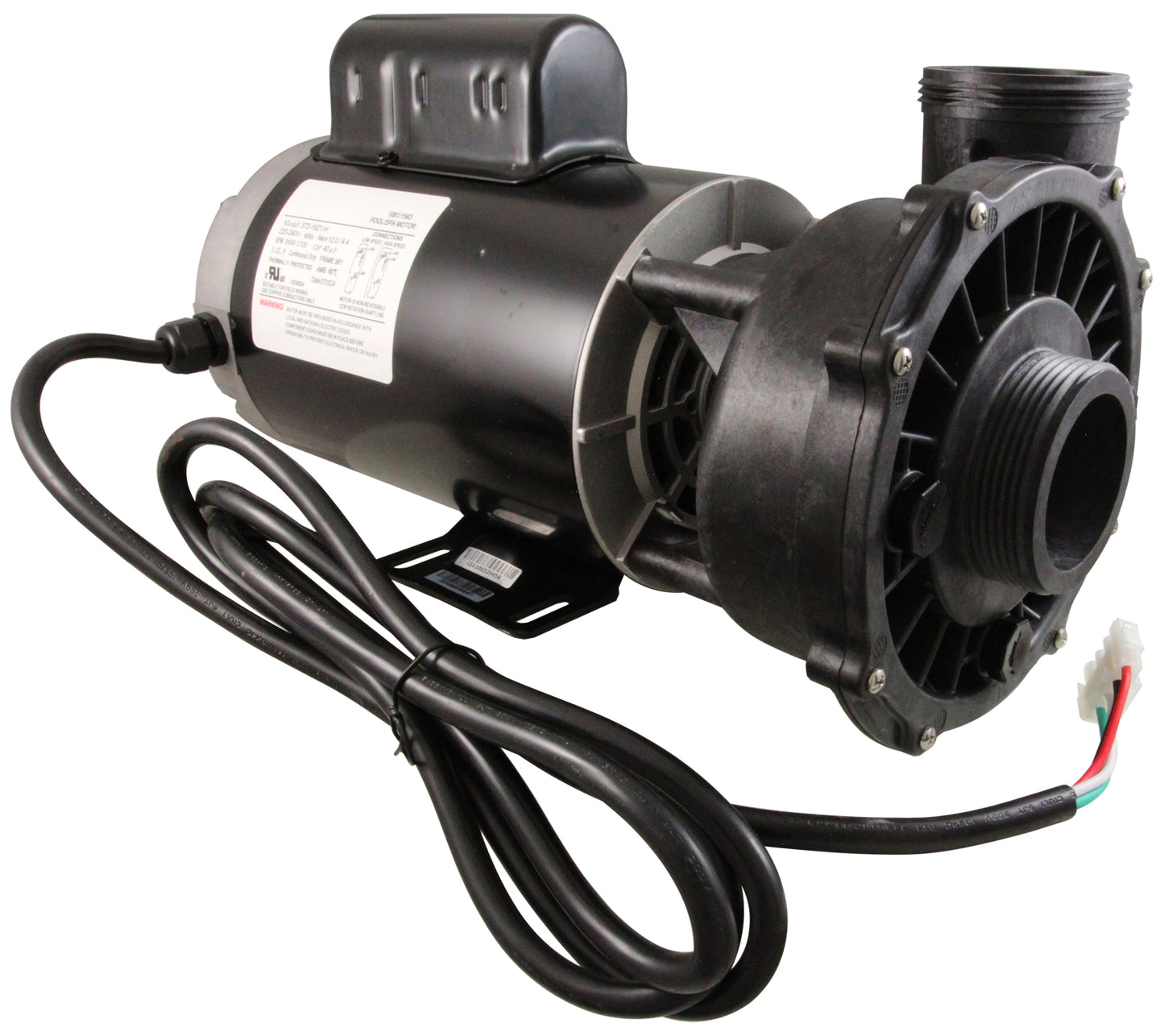 Bomba, WW Executive, 4,0 hp, 230 V, 2 velocidades, 56 Fr, cable de 2", 8 pies