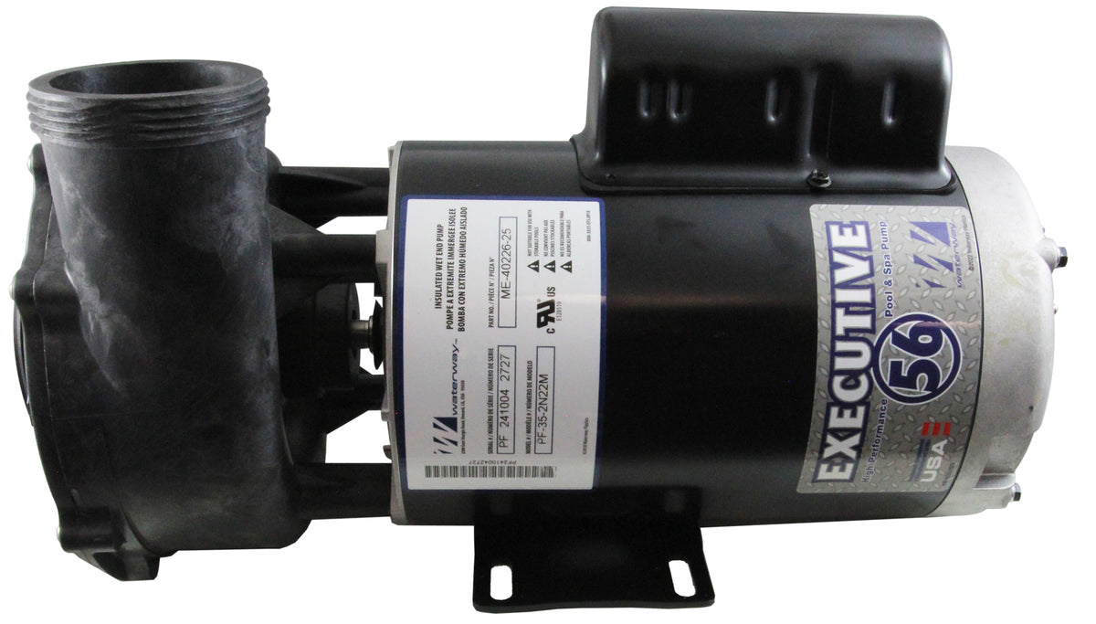 Pump, WW Executive, 4.0hp, 230V, 2-Spd, 56Fr, 2-1/2", 8ft Cord