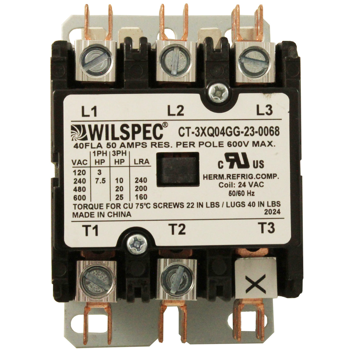 Contactor, Pentair UltraTemp, 3 Phase/1 Phase Post 2014