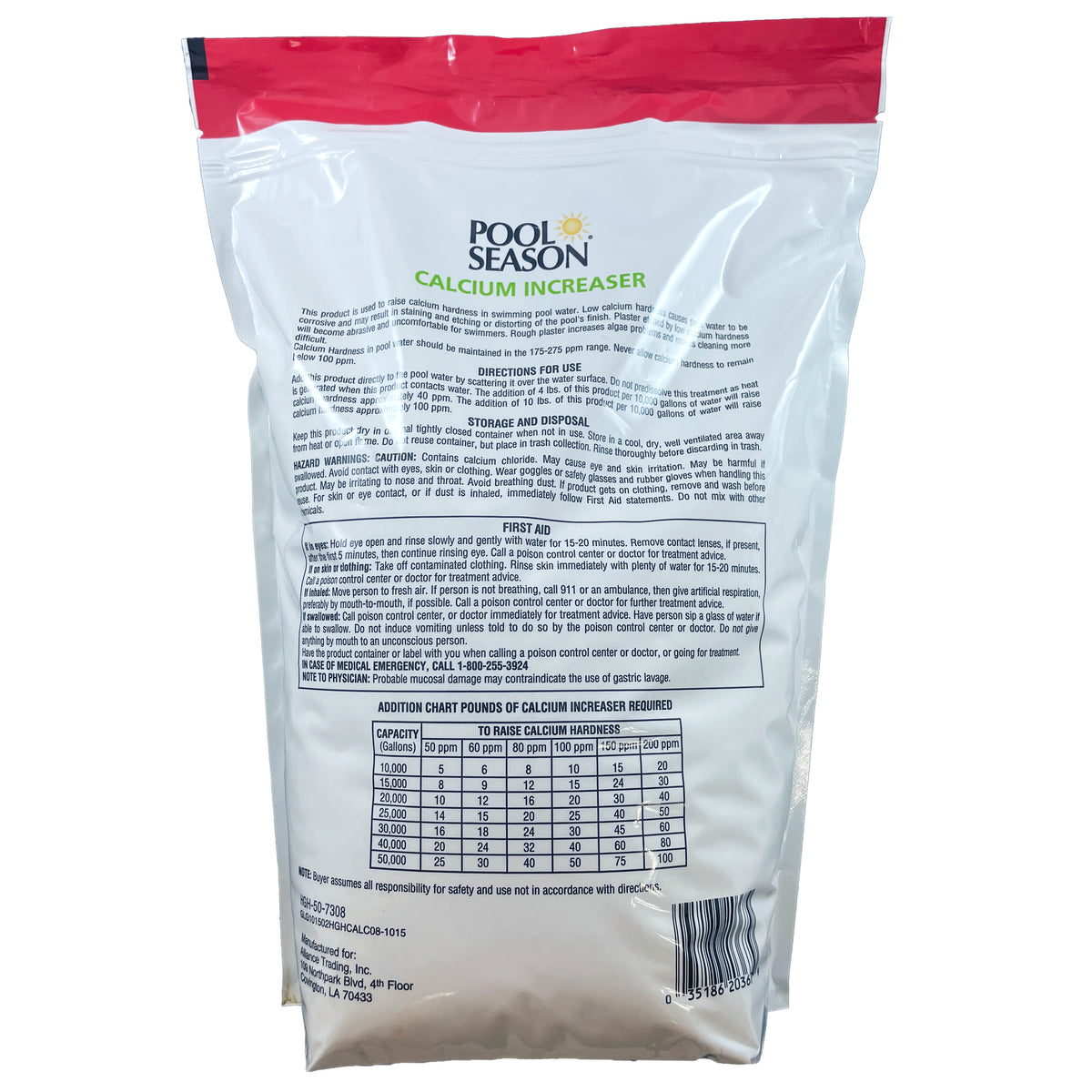 Pool Season 47251460 8 lbs Calcium Increaser Pouch