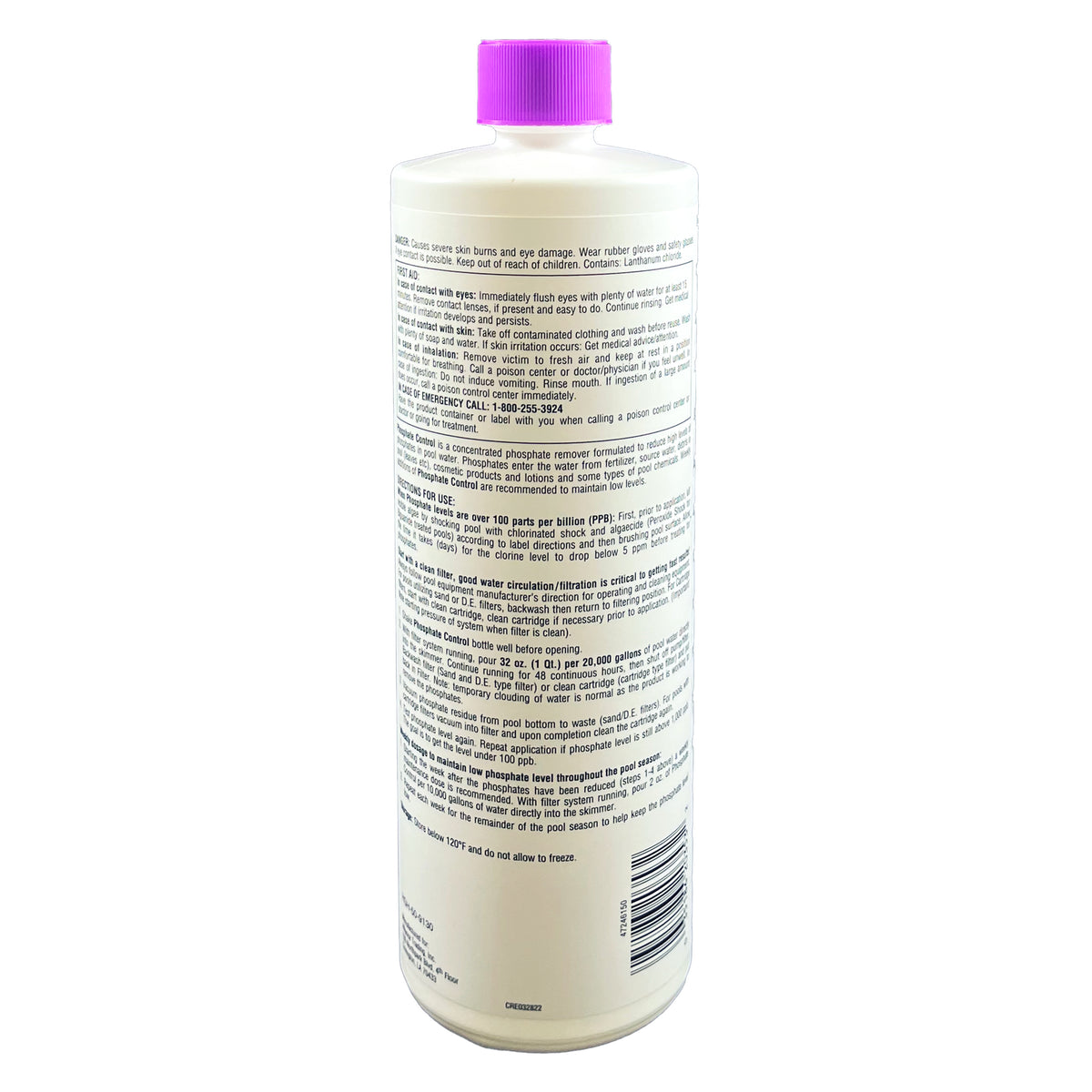 Pool Season 47246150 1 qt Bottle Phosphate Control