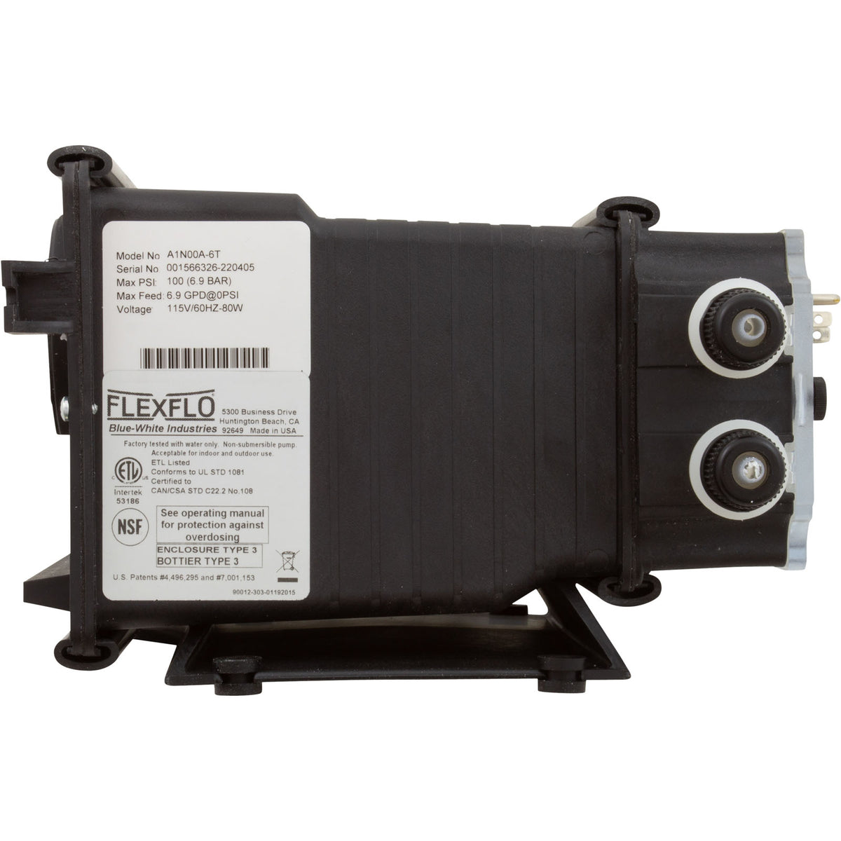Pump, Peristaltic, Blue White FlexFlo A-100NA, 115v, 6.8 GPD