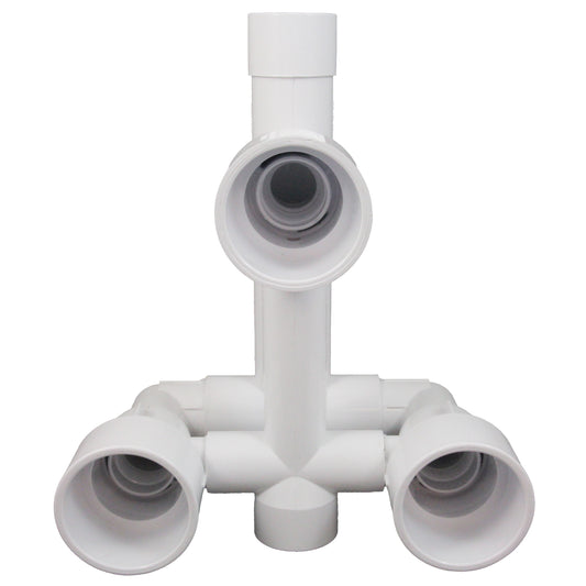 Sistema de colector de 3 chorros, vía acuática, 7", 1-1/2"x1,5"x2", con conexiones internacionales