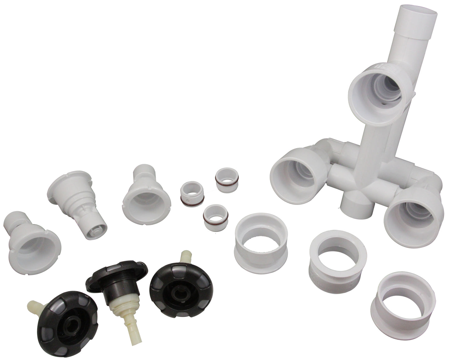 3 Jet Manifold Sys, Waterway, 7", a1-1/2"s x w2"sp, w/Intls