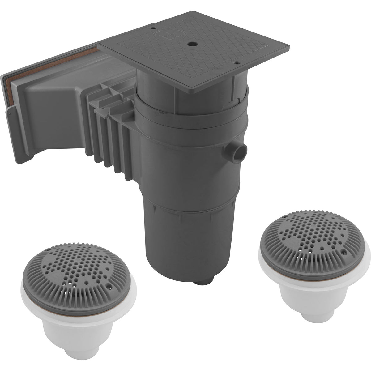 Wide Track Auto-Skim W/Main Drain & Fittings DGray