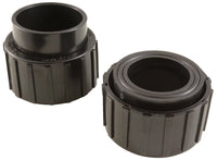 Pump Union, Qty 2, Carvin, 1-1/2"fbt x 1-1/2"s, Black