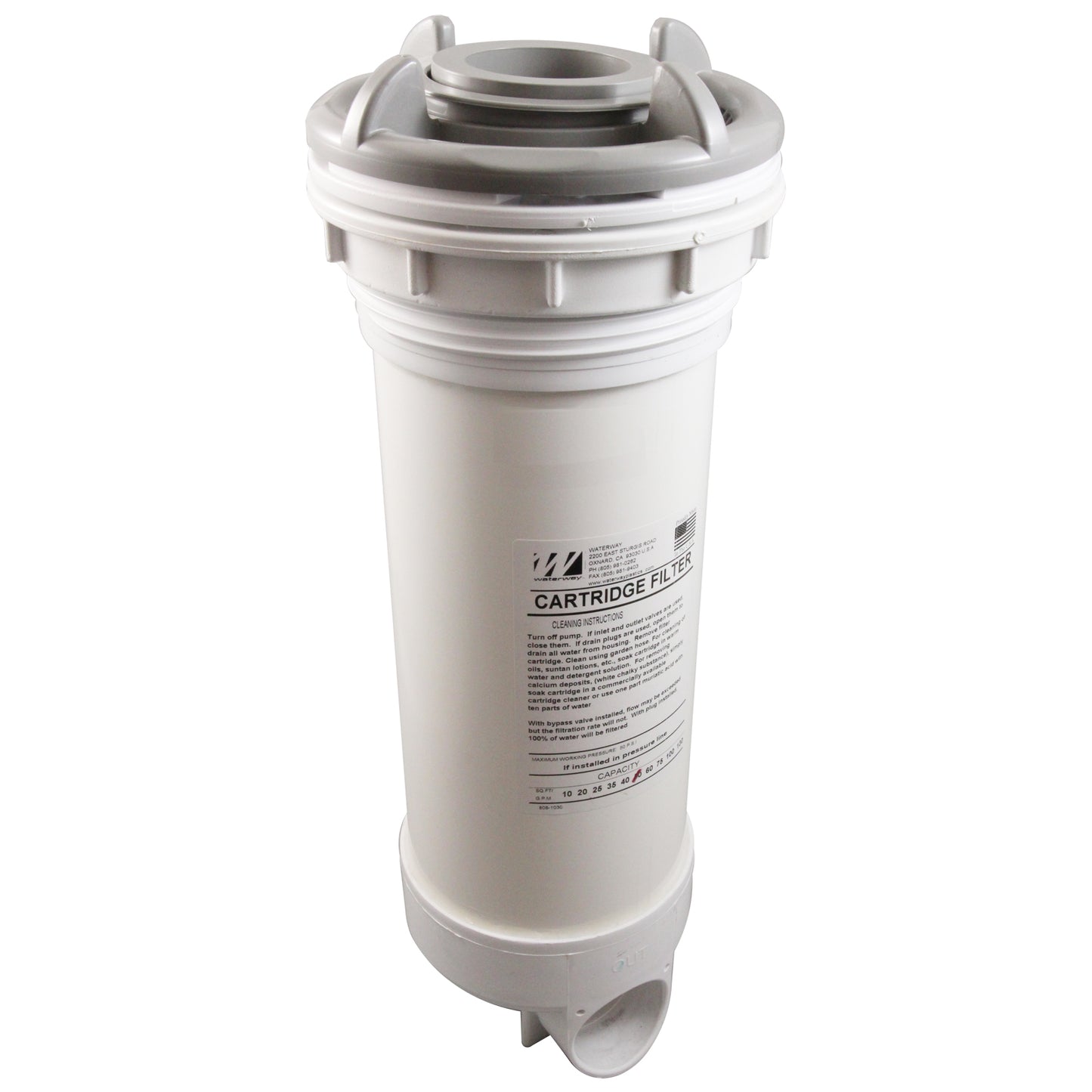 Skim Filter Complete, WW DynaFlo Lo-Profile, 50sqft, Gray