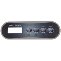 Overlay, Balboa TP200T, Temp/Jets/Light/Aux