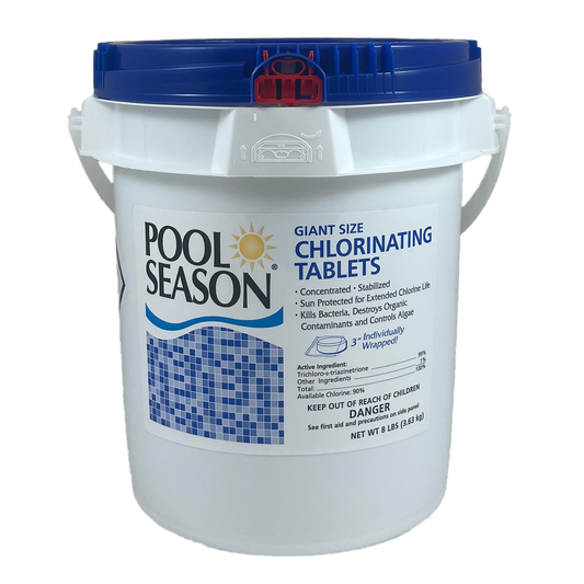 Pool Season 47251260  8 lbs 3" Giant Size Chlorinating Wrapped Tablets