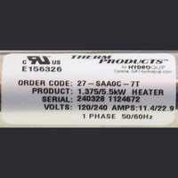 Heater Assembly, LowFlow, 5.5kw, HydroQuip Slipstream, 230V