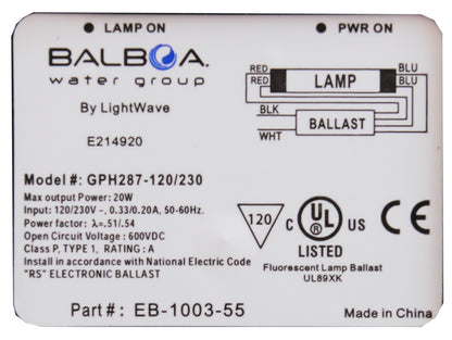 Sanitation System, BWG Wavetec254™, UV, 115v, 7W, 3/4"b