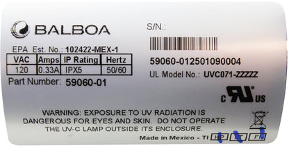 Sanitation System, BWG Wavetec254™, UV, 115v, 7W, 3/4"b