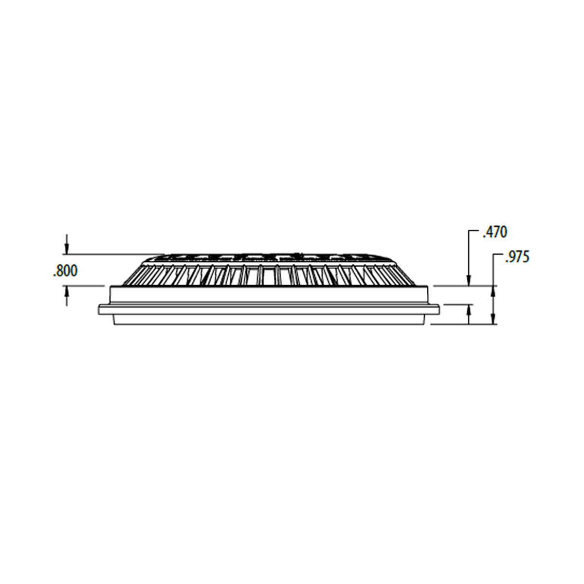 Main Drain Grate, WW Anti Vortex, 8" Rnd, w/Collar, White