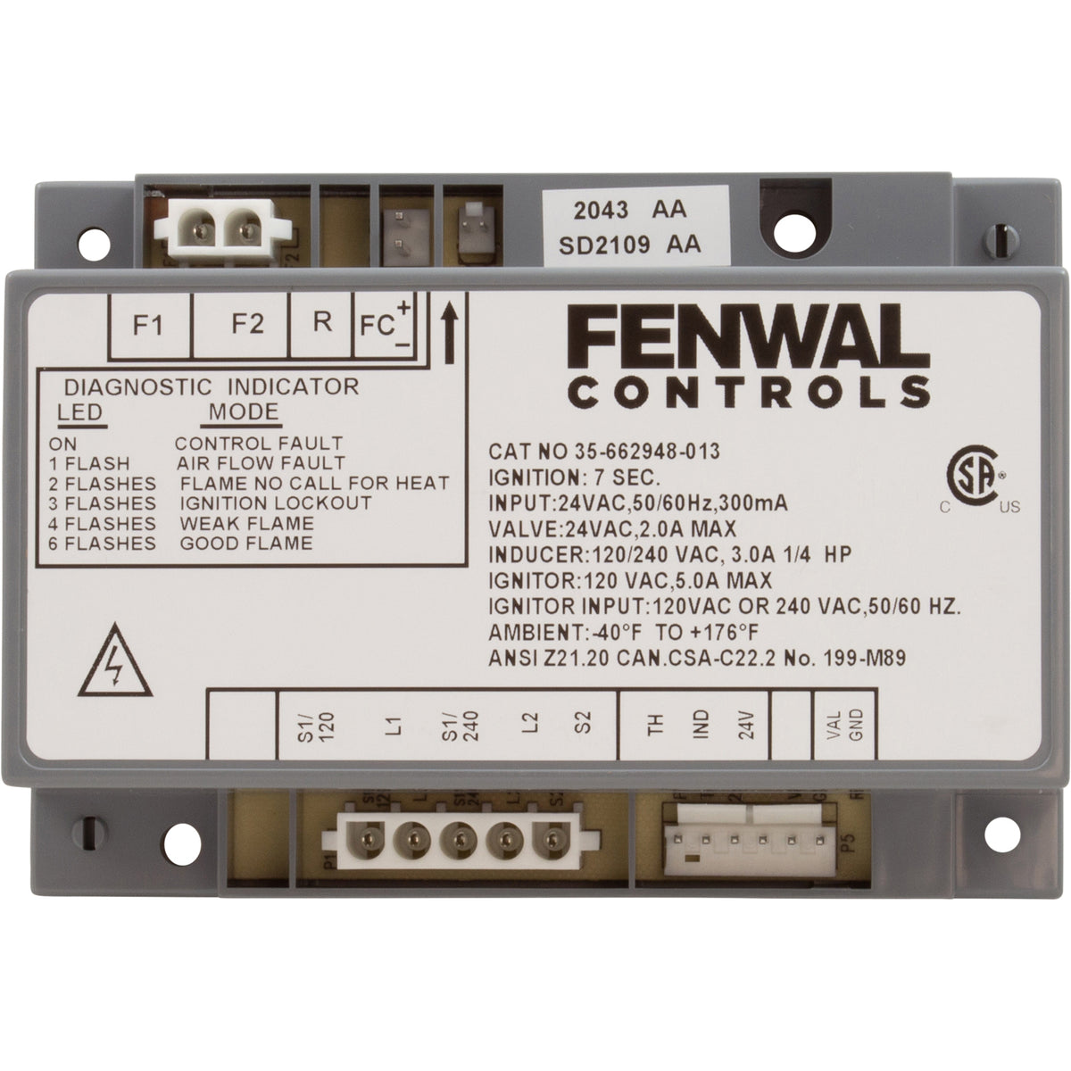 Ignition Control, Pentair MasterTemp, w/Flame Sense