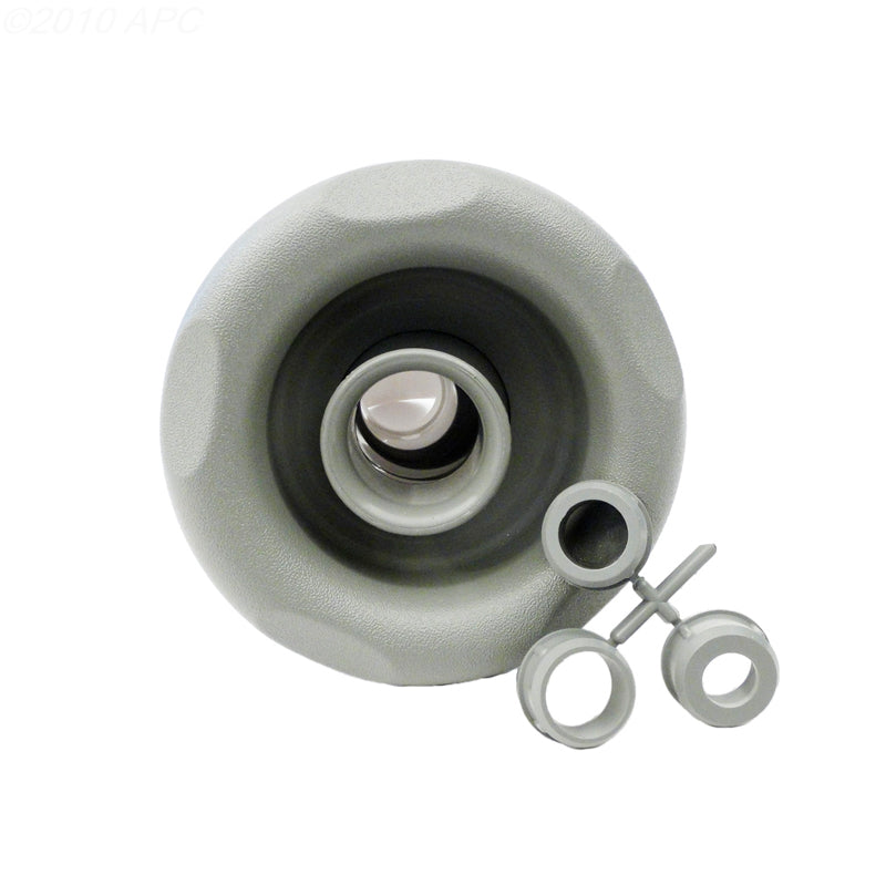 Adjustable Whirlpool Jet, 5 Scallop Escutcheon, Gray, 212-2057