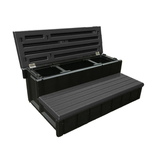 36in Storage Step, Black, Confer Plastic, LASS36-SC-BLK