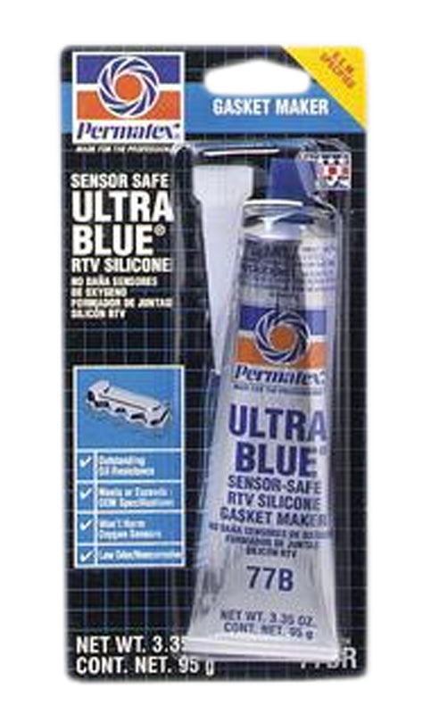 Permatex Ultra Blue RTV Silicone Gasket Maker, 3.35 Oz, 81724