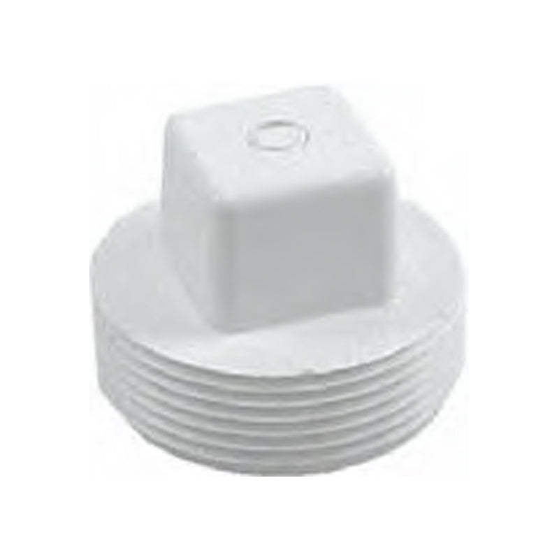 1.5in White Male Thread Clean Out Plug, 25520-040-000