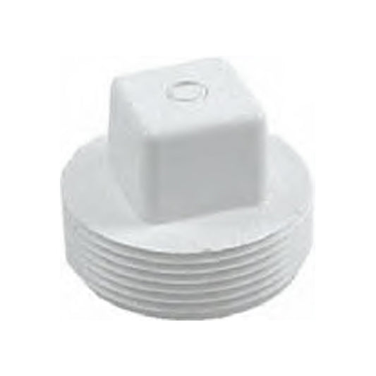 1.5in White Male Thread Clean Out Plug, 25520-040-000