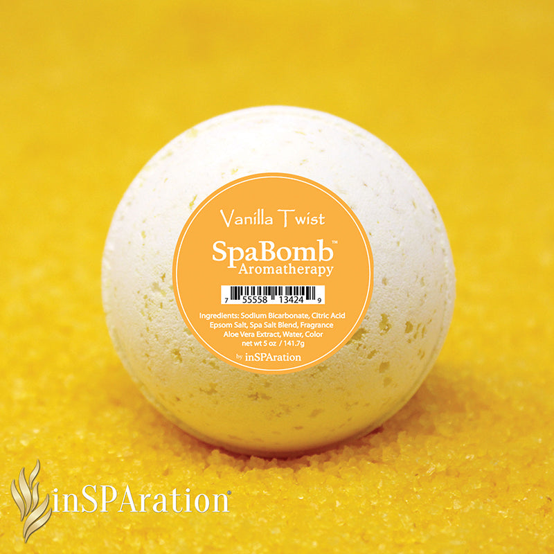 InSPAration 5oz Vanilla Twist SpaBomb - Relaxing Bath & Hot Tub Aromatherapy