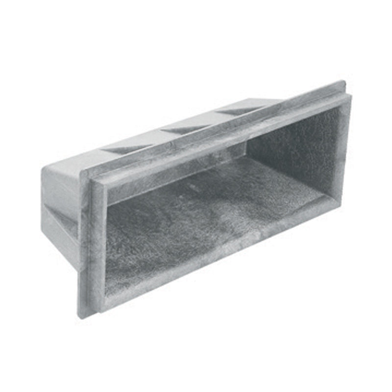 17.5in L Recess Step, Black Plastic, 7in H, SR Smith, 62-209-4002