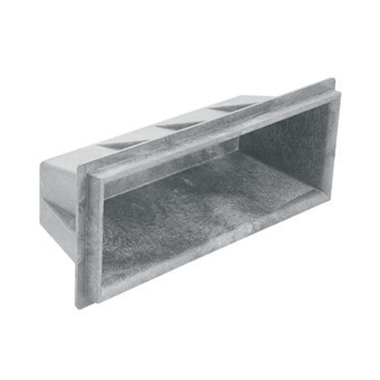 17.5in L Recess Step, Black Plastic, 7in H, SR Smith, 62-209-4002