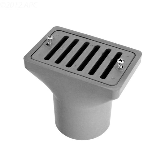 2in x 4in Deck/Gutter Drain, 2in FPT, Gray, 640-2907B