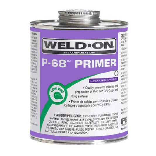 10215, .25 Pt P68 Clear Primer PVC, CPVC, Low VOC