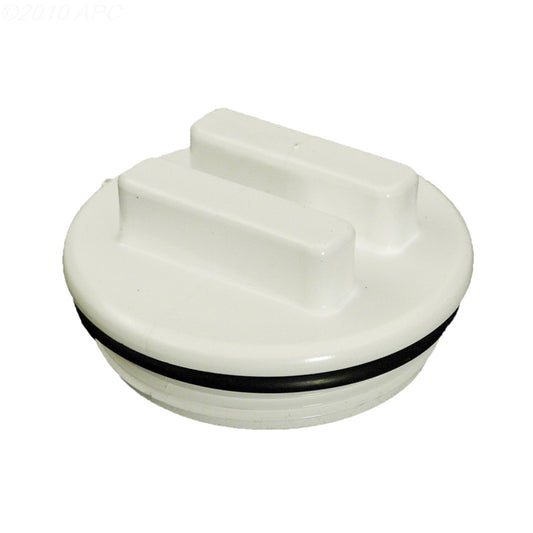 2in Plug W/O-Ring, White, 400-6650B