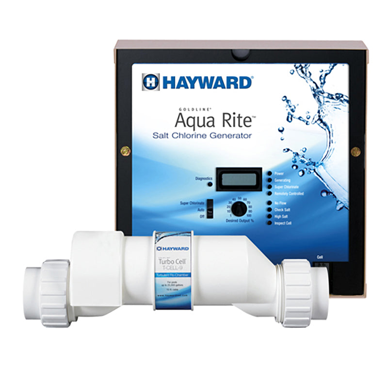 Hayward AquaRite Salt Chlorine Generator for 15,000 Gallon Pools – Includes T-CELL-3 (W3AQR3)