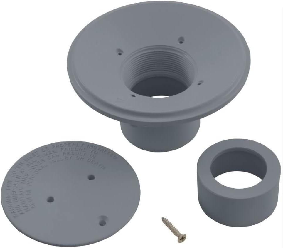 Floor Inlet Fitting, 2in, 1.5in Red, Graphite Gray, 25527-107-000