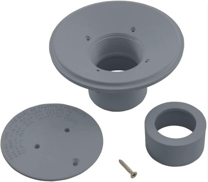 Floor Inlet Fitting, 2in, 1.5in Red, Graphite Gray, 25527-107-000