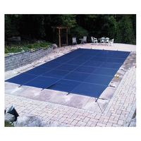 16' x 32' Blue Royal Mesh Rectangle Safety Cover No Step