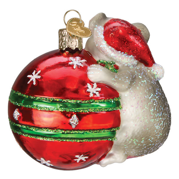 Playful Christmas Mouse Ornament