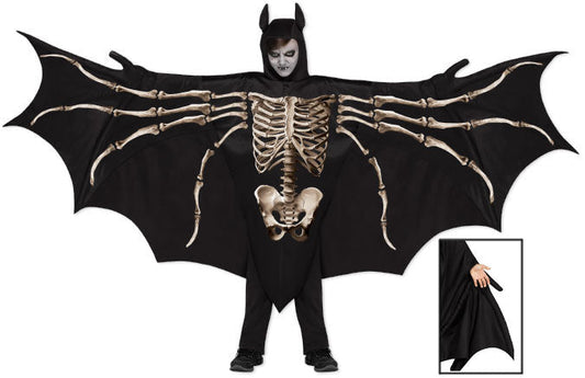 Wicked Winged Bat Skeleton Wing Cape Boys Costume