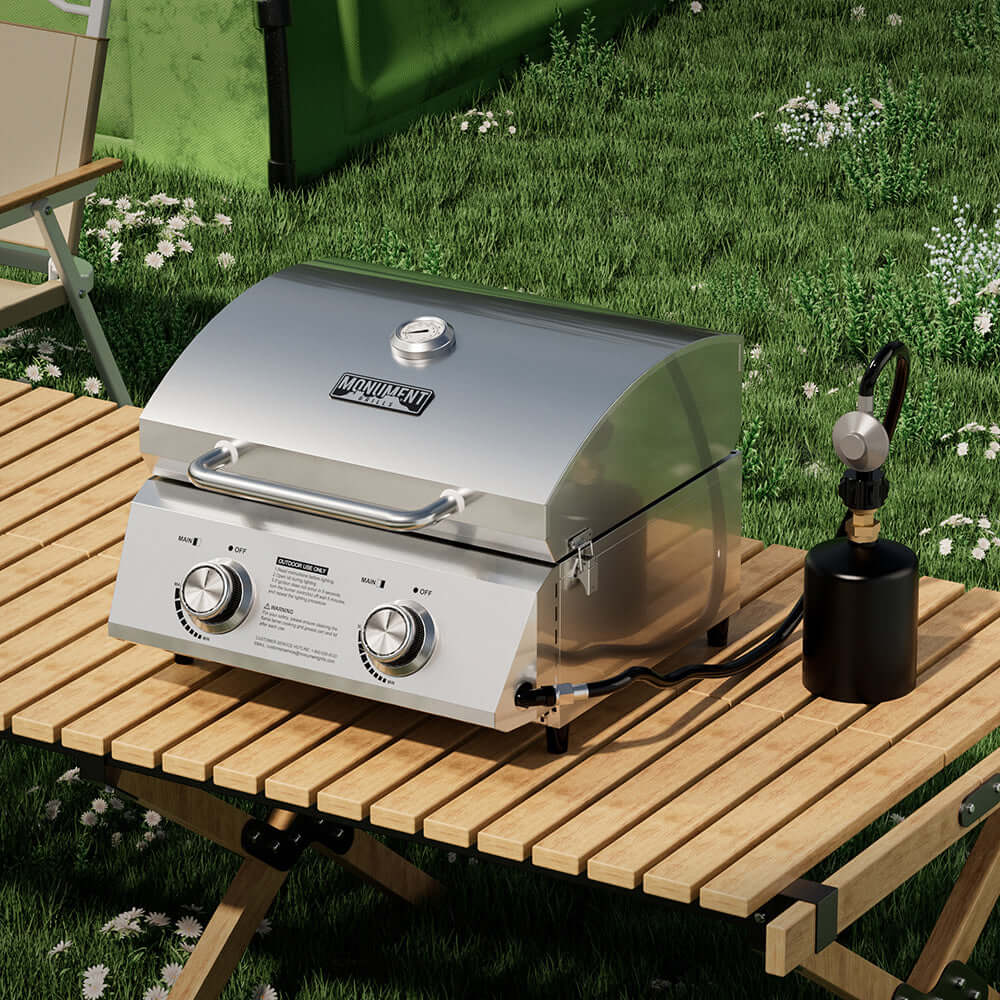 13742 | Stainless Tabletop Propane Gas Grill